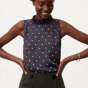 2 for $20:  Loft Sleeveless Polka-Dot Blouse in Women’s S